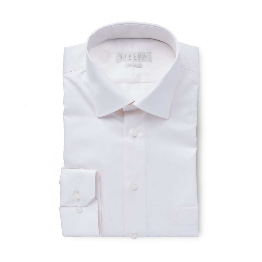 Ecru Fine Twill Classic Fit Dress Shirt ...